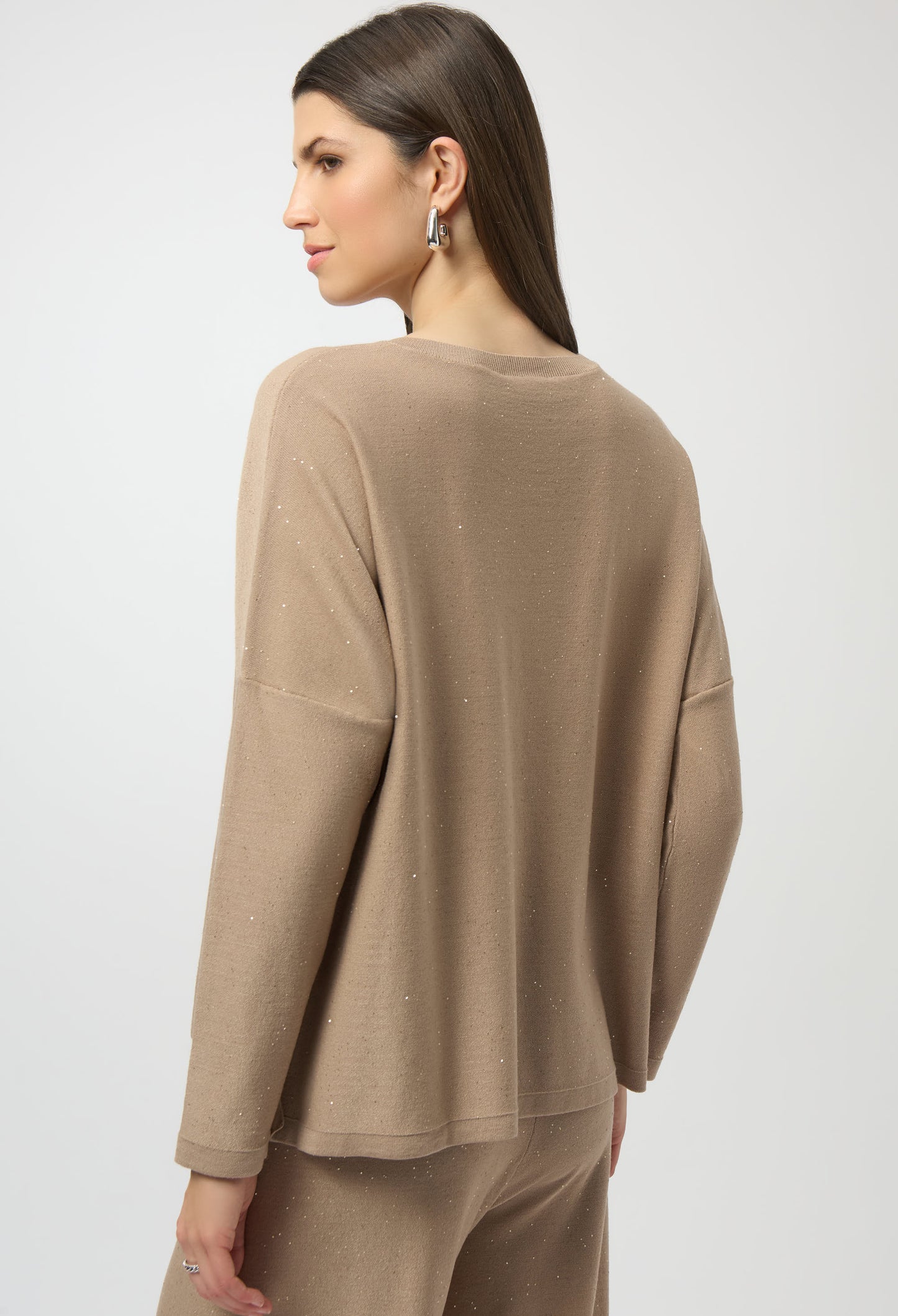 V-neck Jewel Embellished Pullover