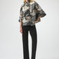 Abstract Collared Flare-sleeve