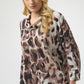 Cowl Neck Leopard Pullover
