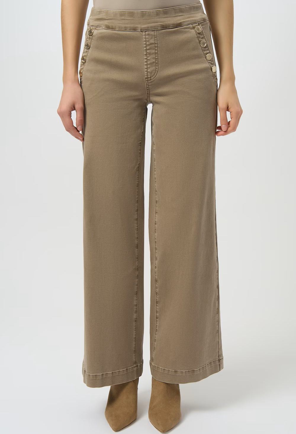 Wide-leg Mid-rise Trousers