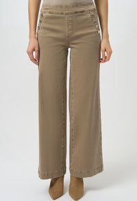 Wide-leg Mid-rise Trousers