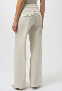 Wide-leg Mid-rise Trousers