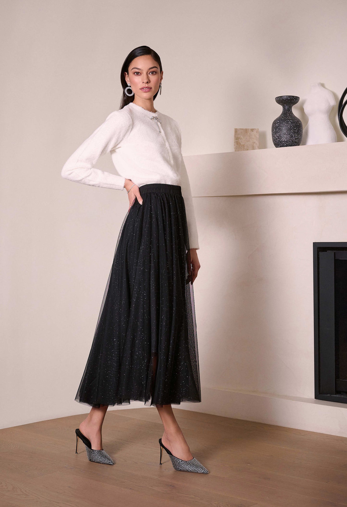 Sparkly Tulle Evening Skirt