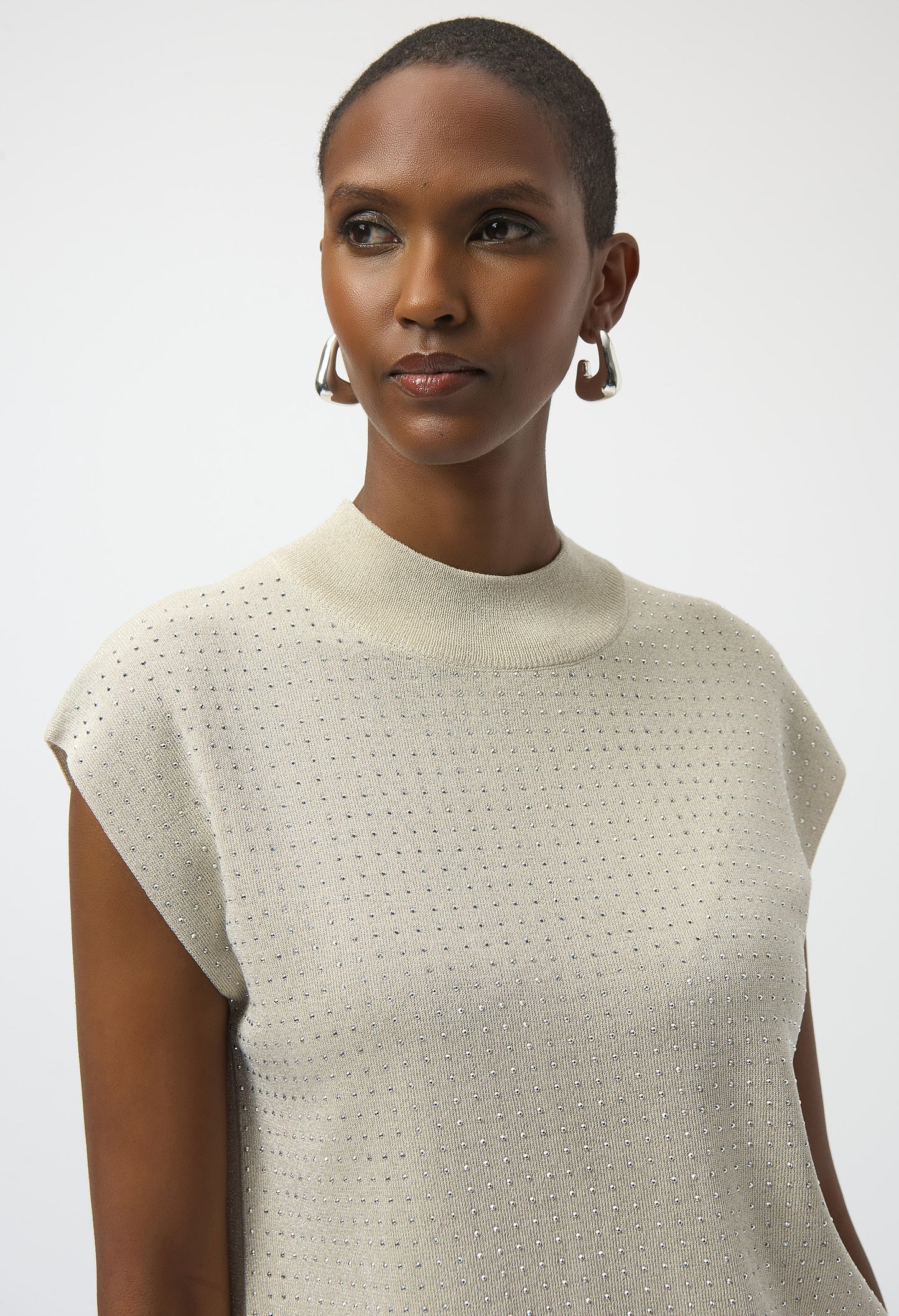 High Neck Sleeveless Pullover