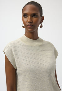 High Neck Sleeveless Pullover