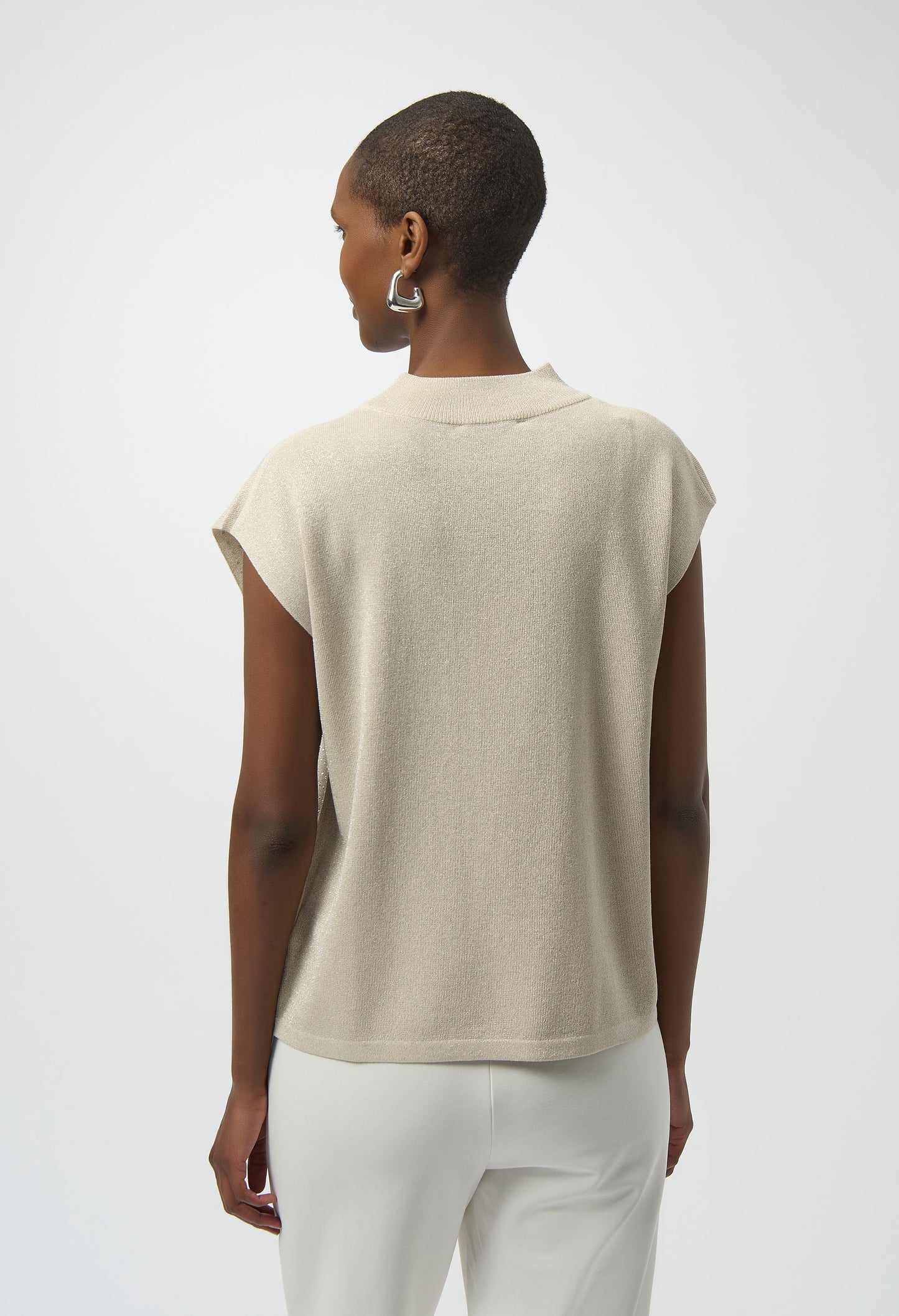 High Neck Sleeveless Pullover