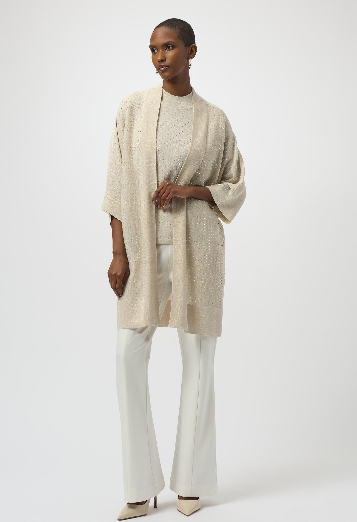 Jewel Embellished Kimono Sleeve