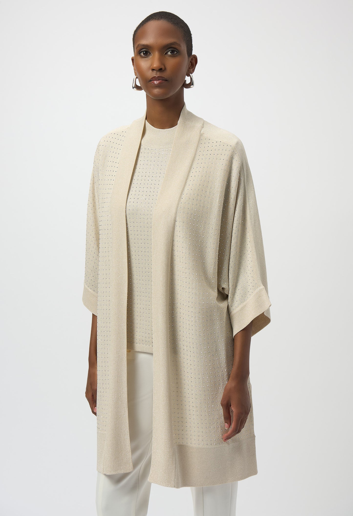 Jewel Embellished Kimono Sleeve