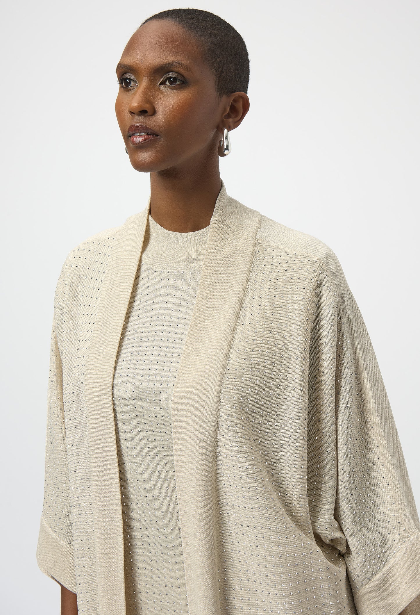 Jewel Embellished Kimono Sleeve