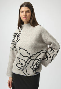 Floral Embroidered Pullover