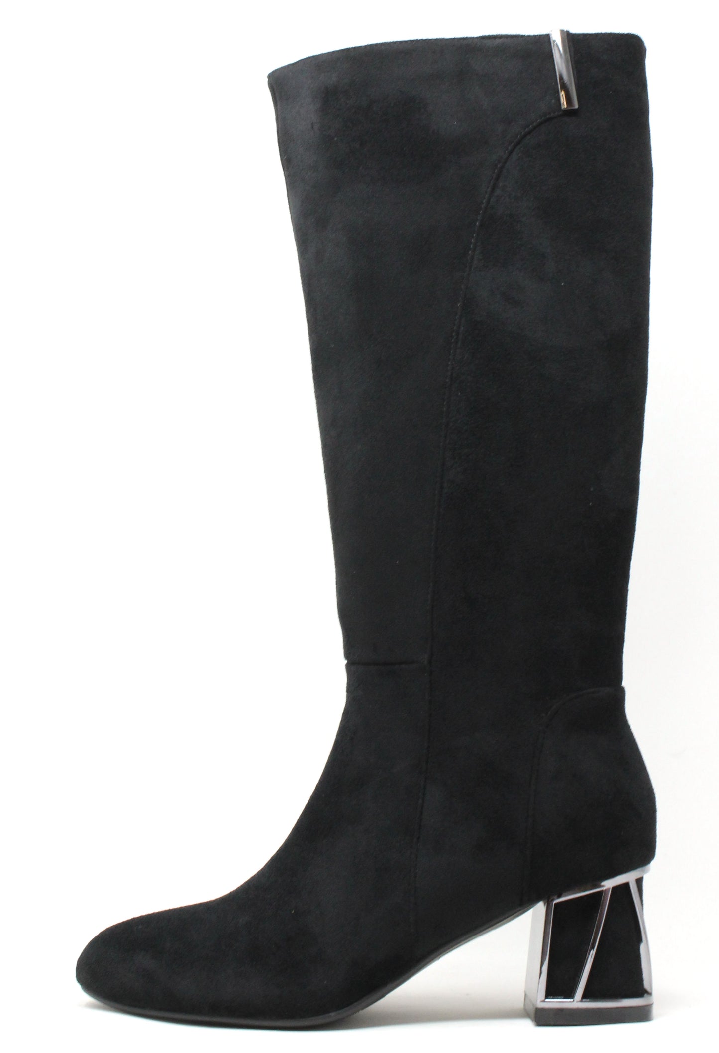 Steel Trim Heeled Long Boot