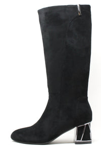 Steel Trim Heeled Long Boot