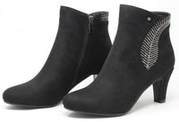 Diamante Feathered Ankle Boot