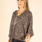 Diamante Trim Leopard Blouse