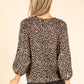 Diamante Trim Leopard Blouse