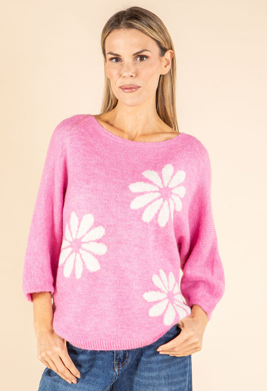 Mary Wool Blend Floral Knit Jumper