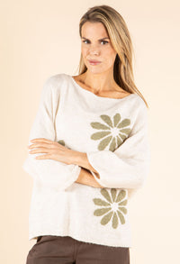 Mary Wool Blend Floral Knit Jumper