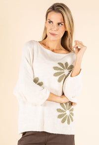 Mary Wool Blend Floral Knit Jumper