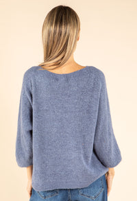 Estelle Wool Blend Knitted Winter Flower Jumper