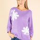 Estelle Wool Blend Knitted Winter Flower Jumper