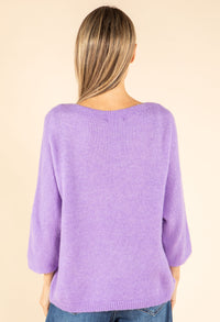 Estelle Wool Blend Knitted Winter Flower Jumper