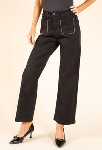 Studded Front Pocket Jeans