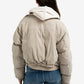 Cropped padded jacket with ribbed cuffs