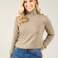 Polo Neck Silk Cashmere Blend Jumper