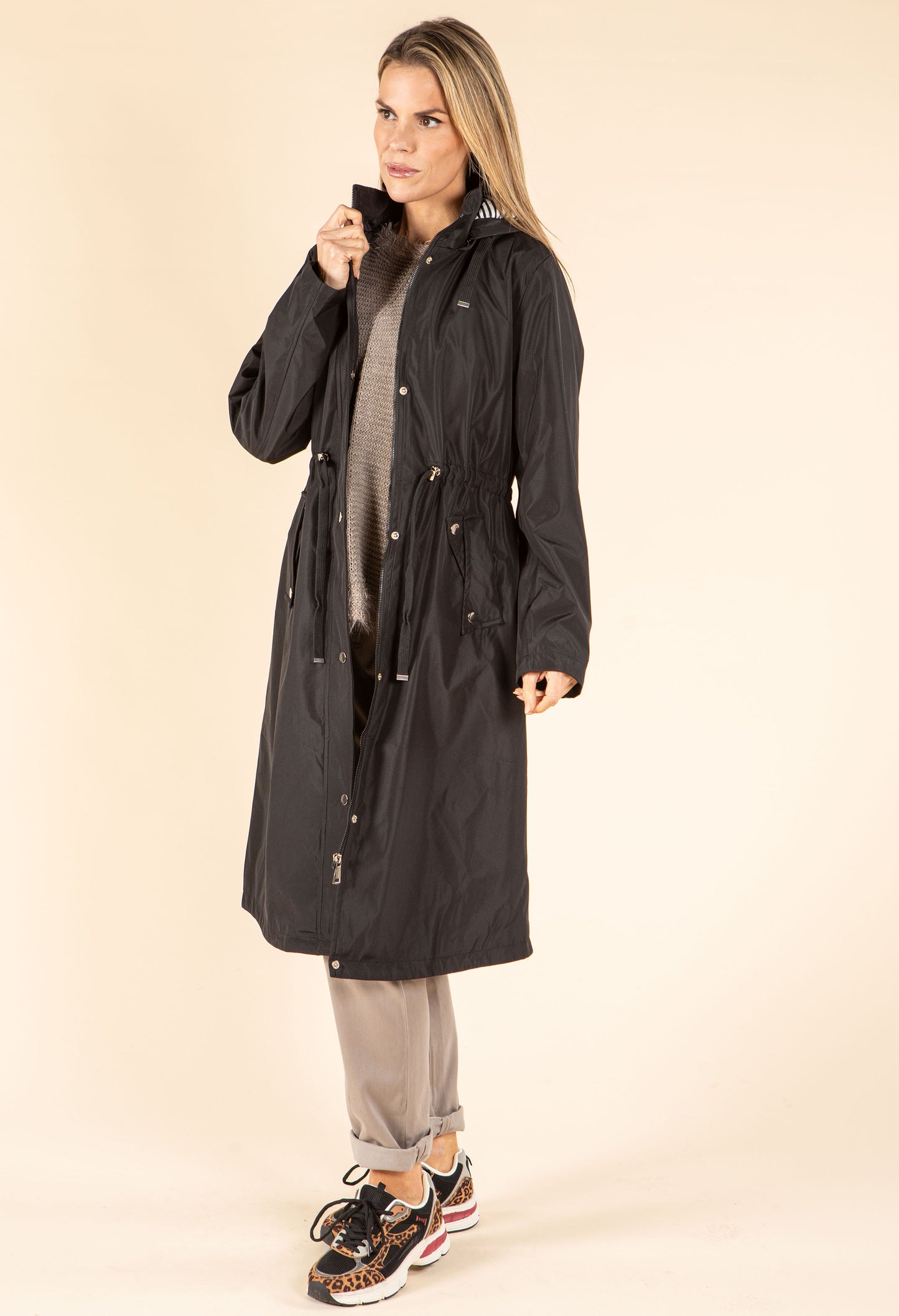 Longline Hooded Rain Jacket