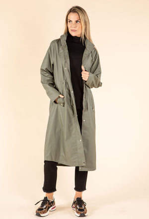 Longline Hooded Rain Jacket