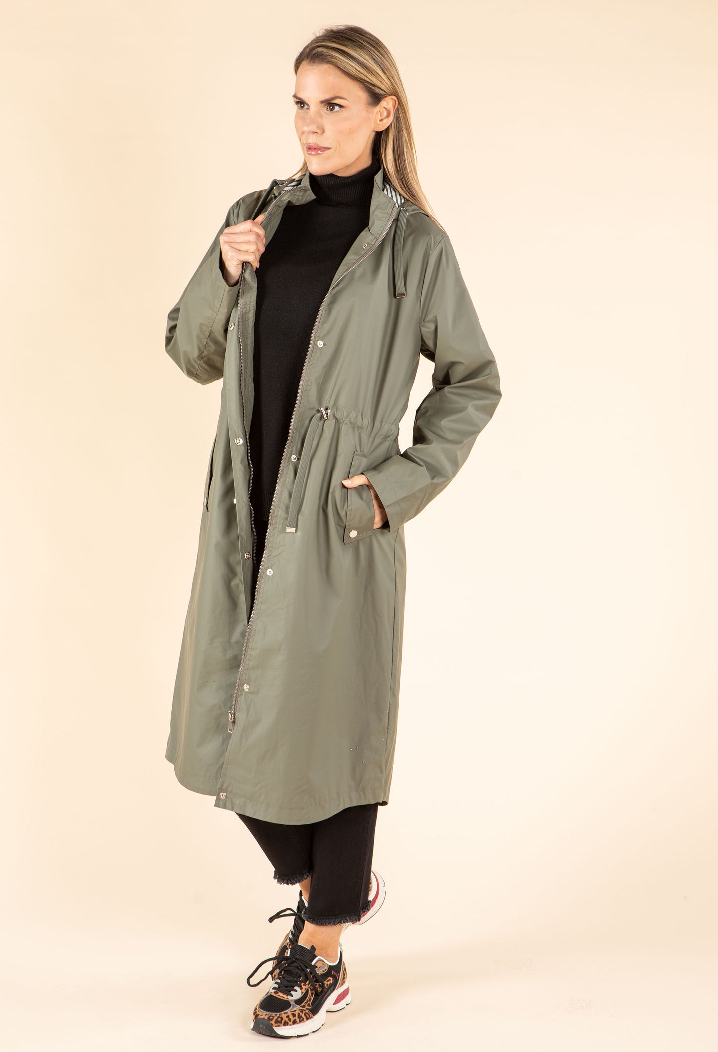 Longline Hooded Rain Jacket