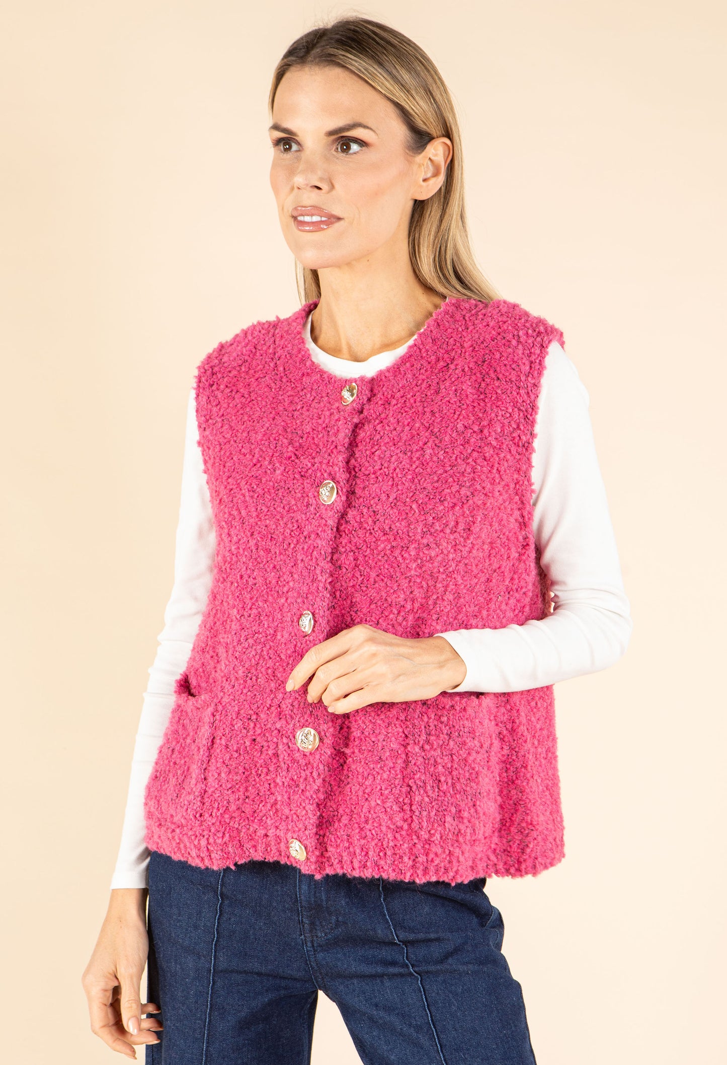 Boucle Wool-Alpaca Blend Waistcoat