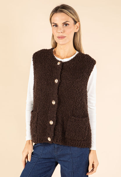 Boucle Wool-Alpaca Blend Waistcoat