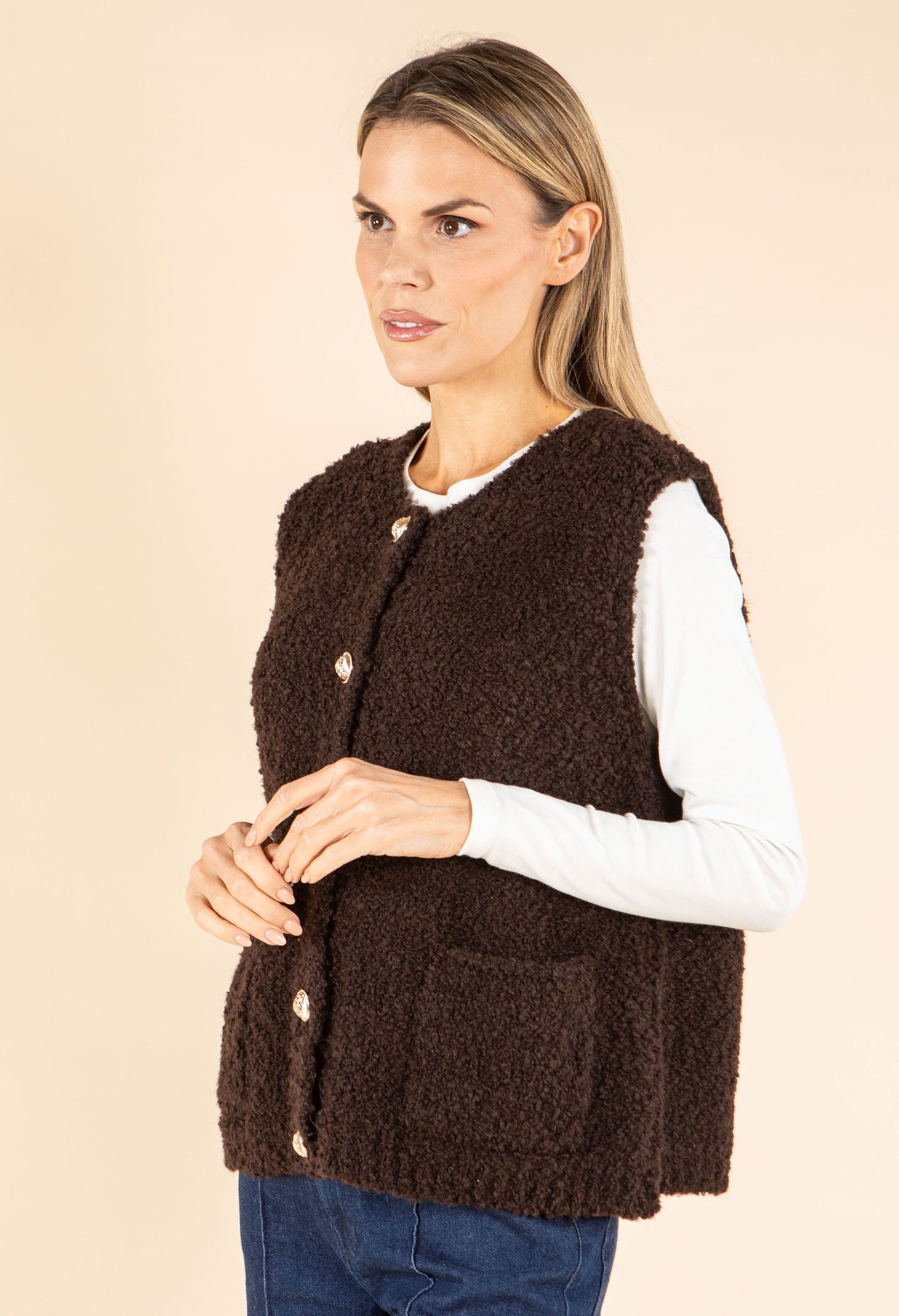 Boucle Wool-Alpaca Blend Waistcoat