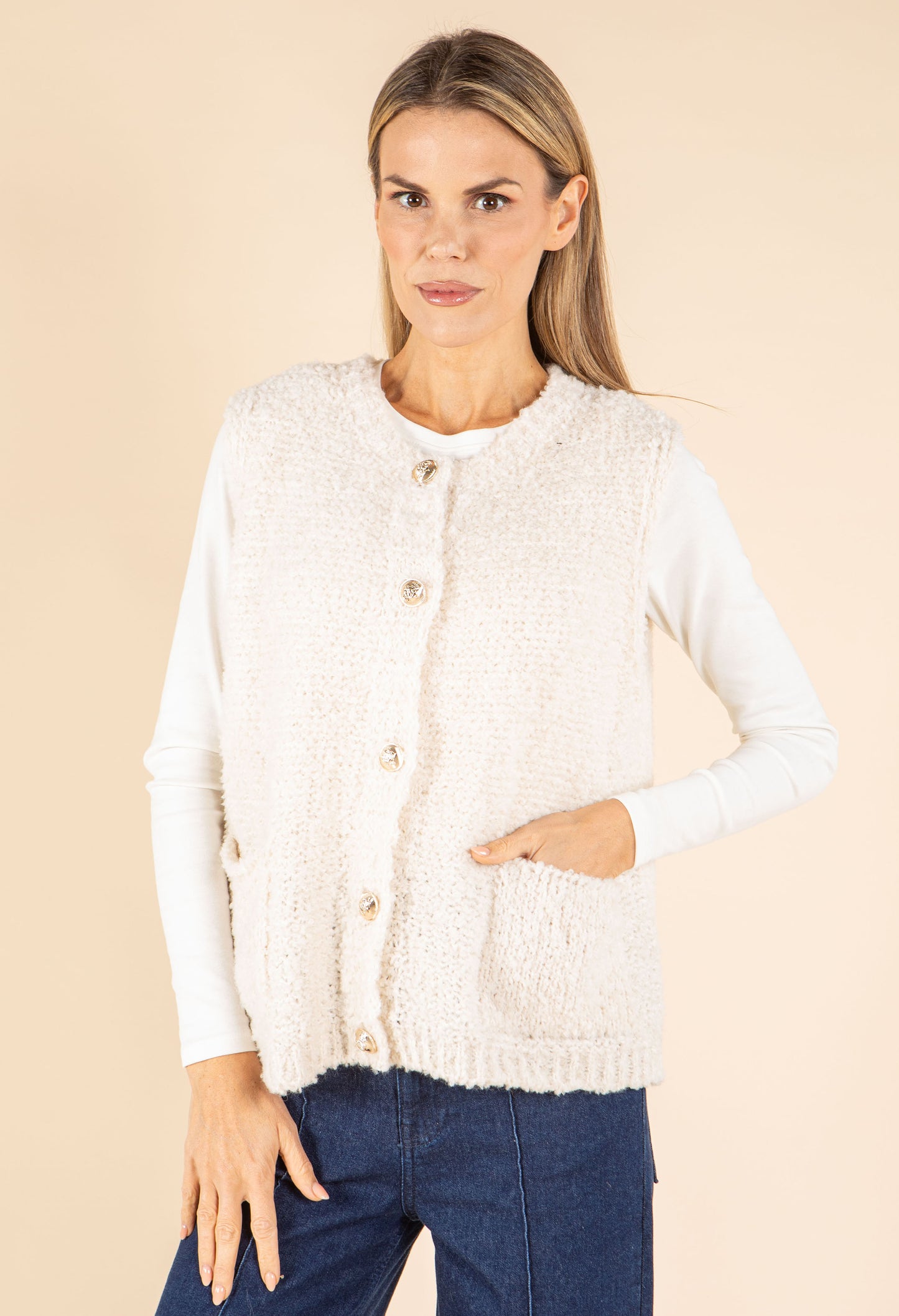 Boucle Wool-Alpaca Blend Waistcoat