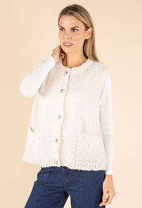 Boucle Wool-Alpaca Blend Waistcoat
