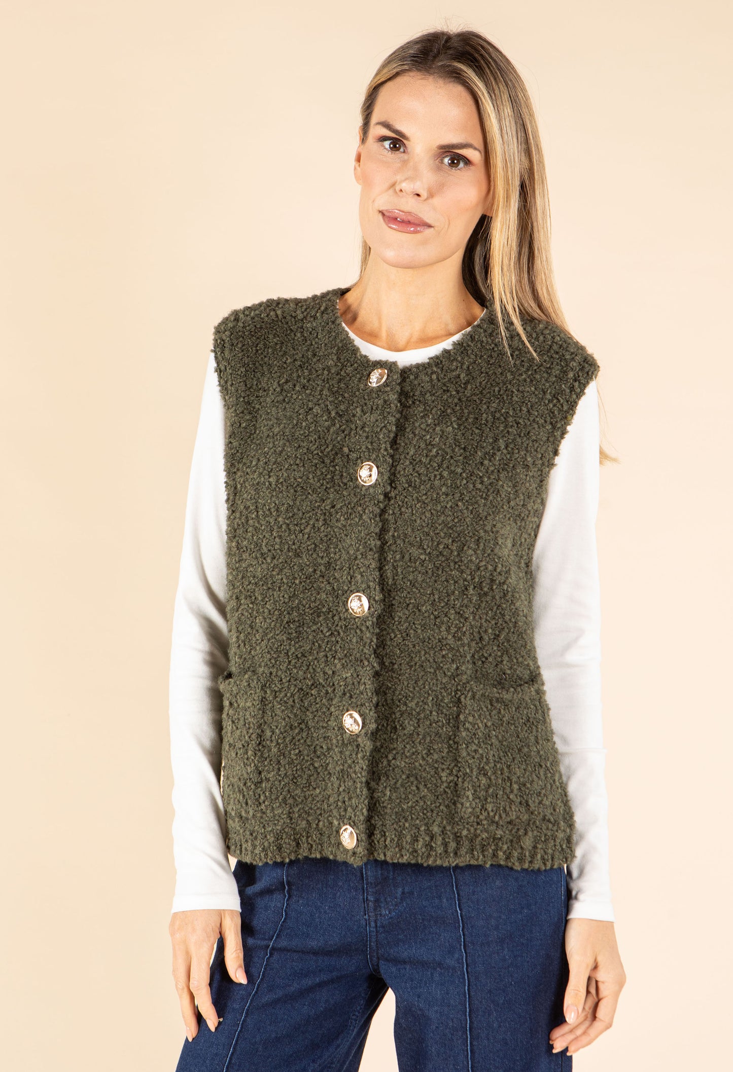 Boucle Wool-Alpaca Blend Waistcoat