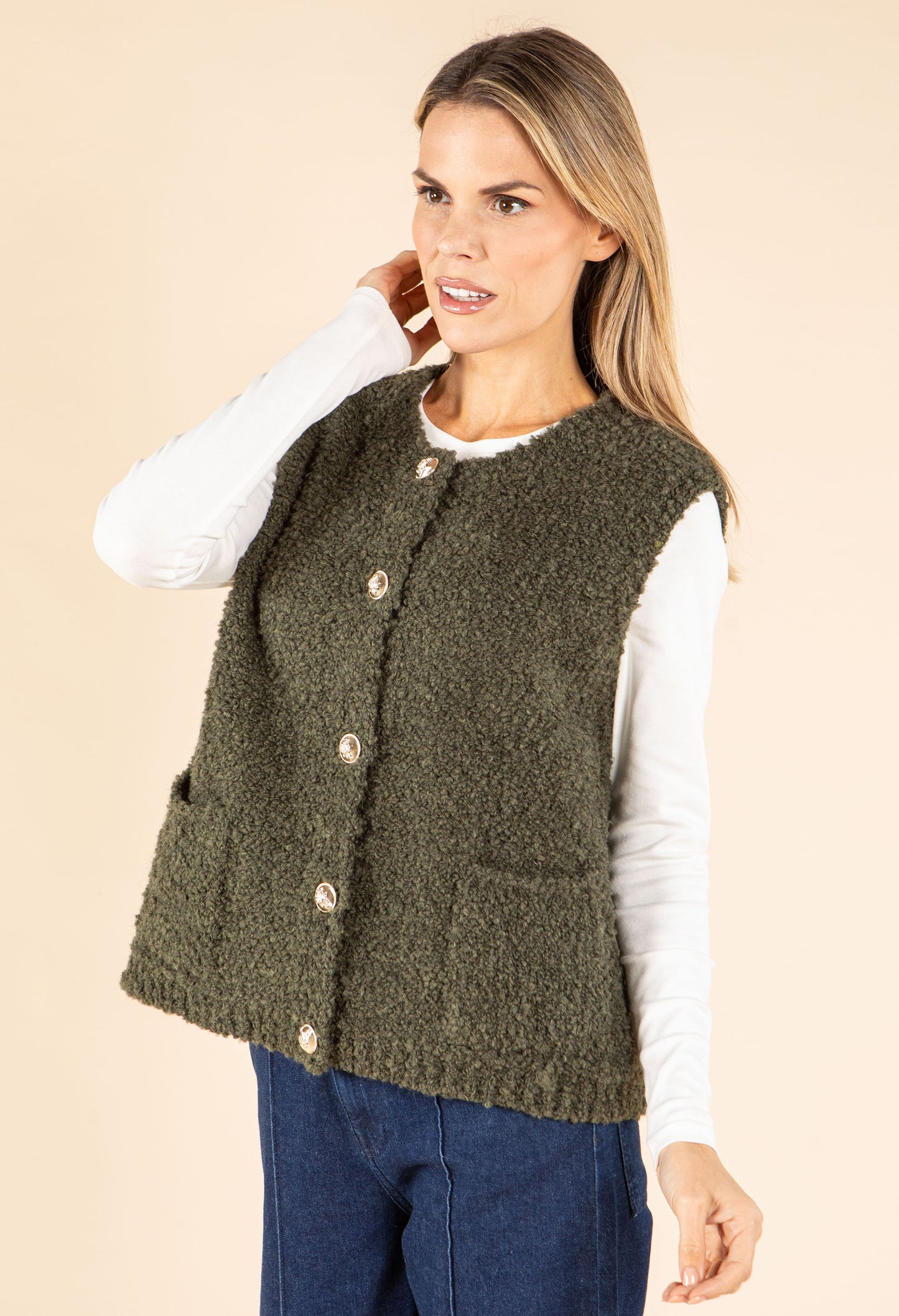 Boucle Wool-Alpaca Blend Waistcoat