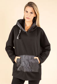 Longline Zip Detail Hoodie