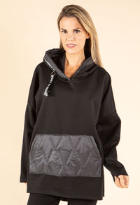 Longline Zip Detail Hoodie