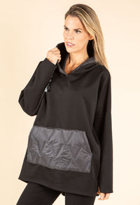 Longline Zip Detail Hoodie