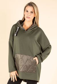 Longline Zip Detail Hoodie