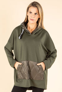 Longline Zip Detail Hoodie