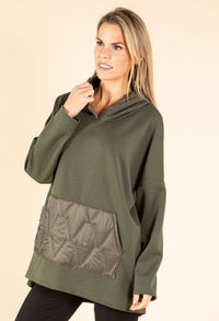 Longline Zip Detail Hoodie