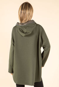 Longline Zip Detail Hoodie