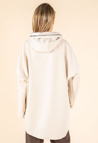 Longline Zip Detail Hoodie