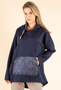 Longline Zip Detail Hoodie