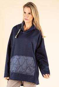 Longline Zip Detail Hoodie