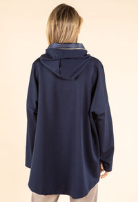 Longline Zip Detail Hoodie