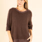 Ribbed Wool-Blend Knit Jumper with Fluffy Trim